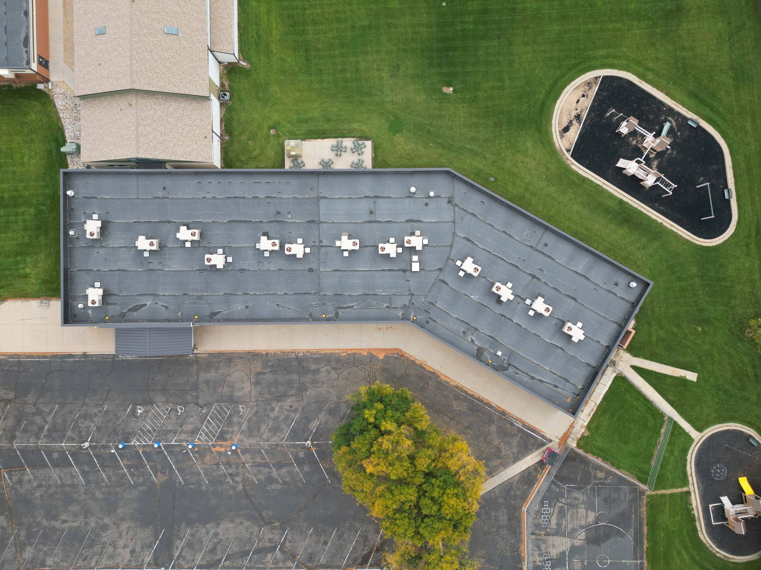 Aerial drone photo of project site