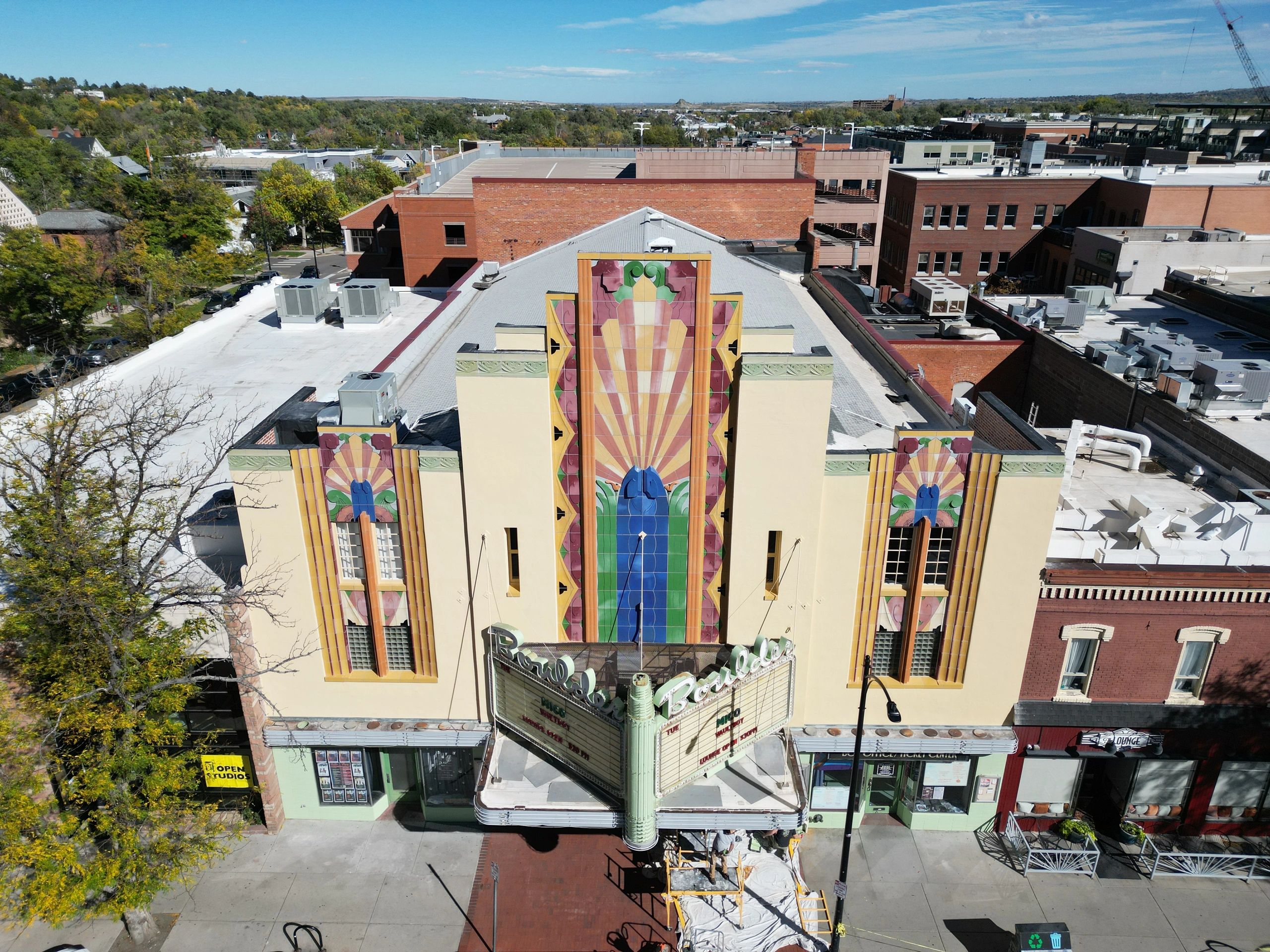 Aerial drone photo of project site
